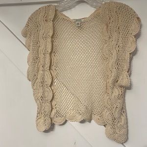 Vintage Shine New York Crop Crochet Shrug